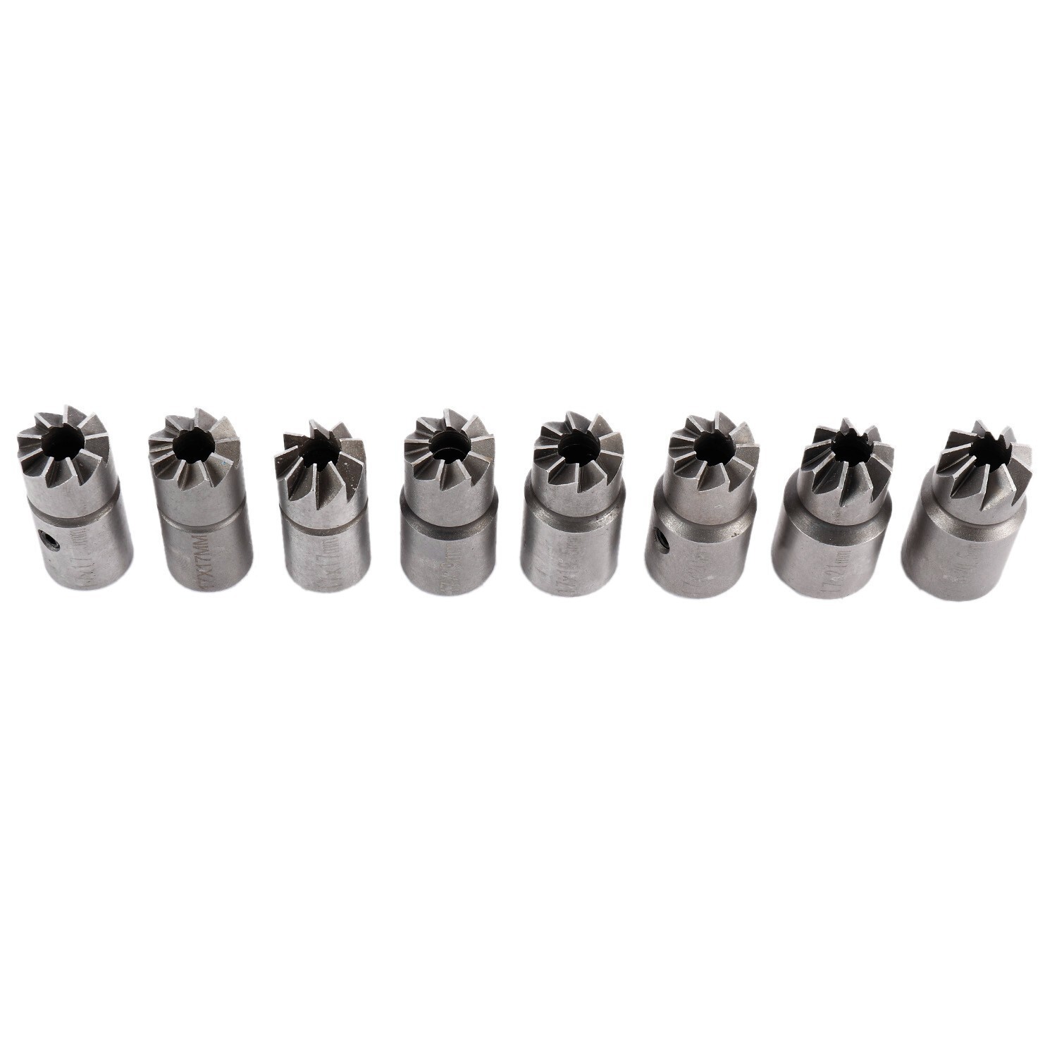 17Pcs Diesel Injector Seat Cutter Cleaner Tool Flat Reamer Repair Removal Tool