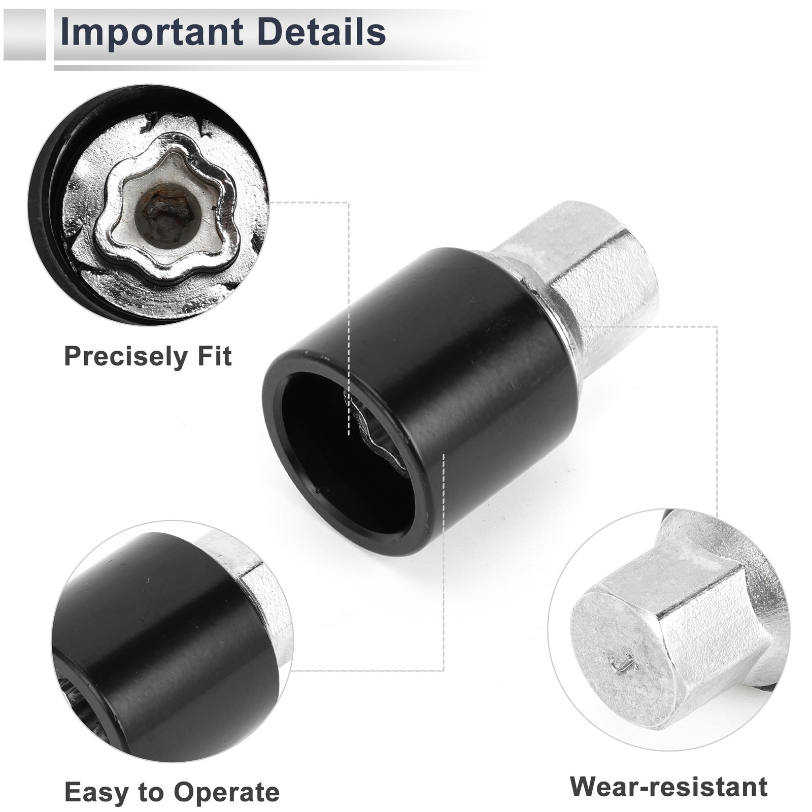 For TOYOTA Lexus Wheel Lock Lug Nut Anti Theft Screw Lugnut Socket Removal Key