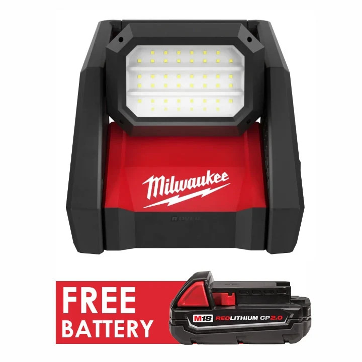 Milwaukee 2366-20 M18 ROVER Dual Power Flood Light + FREE Battery