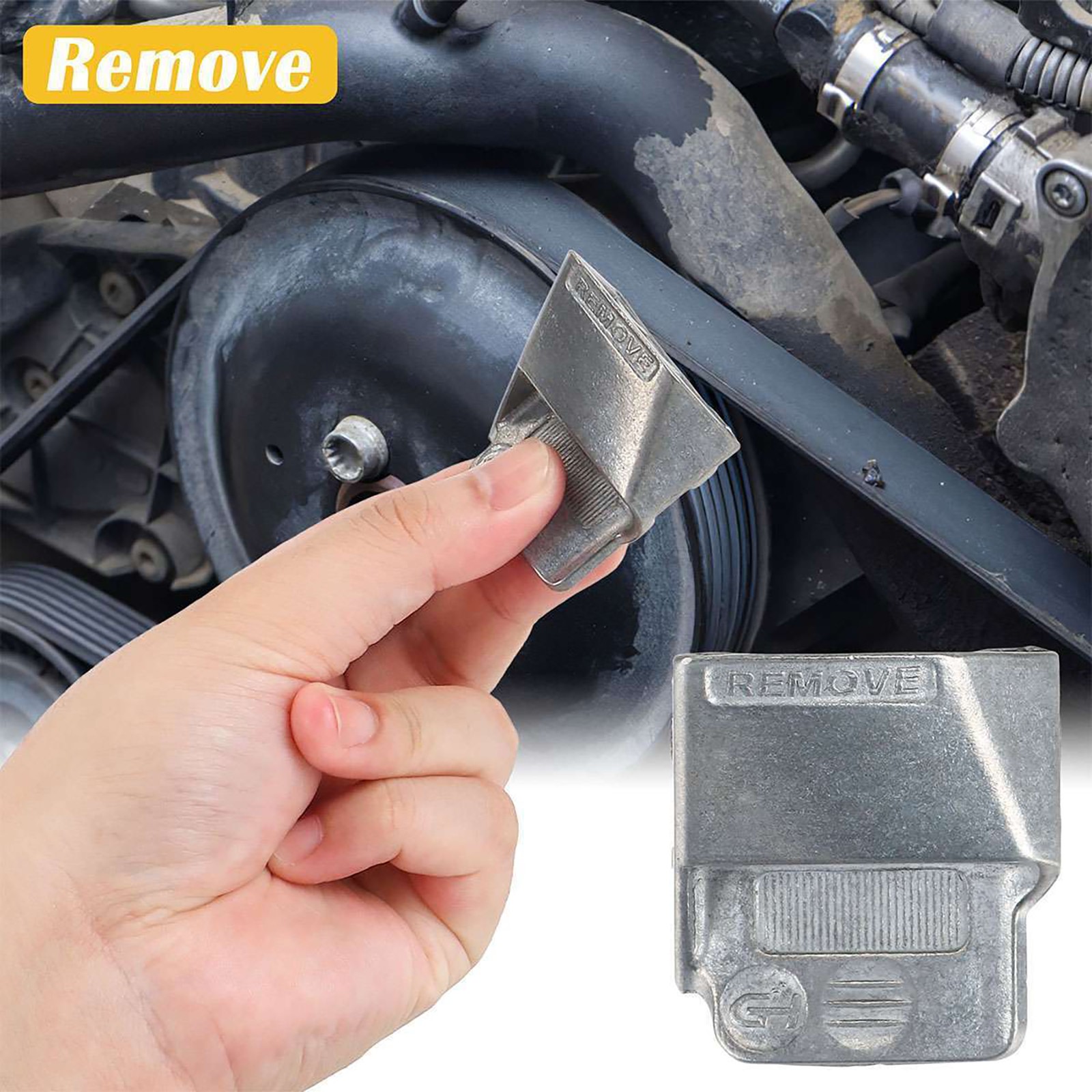 2PCS Metal Stretch Belt Remover & Installer Tool Kit Set For Car Auto Truck