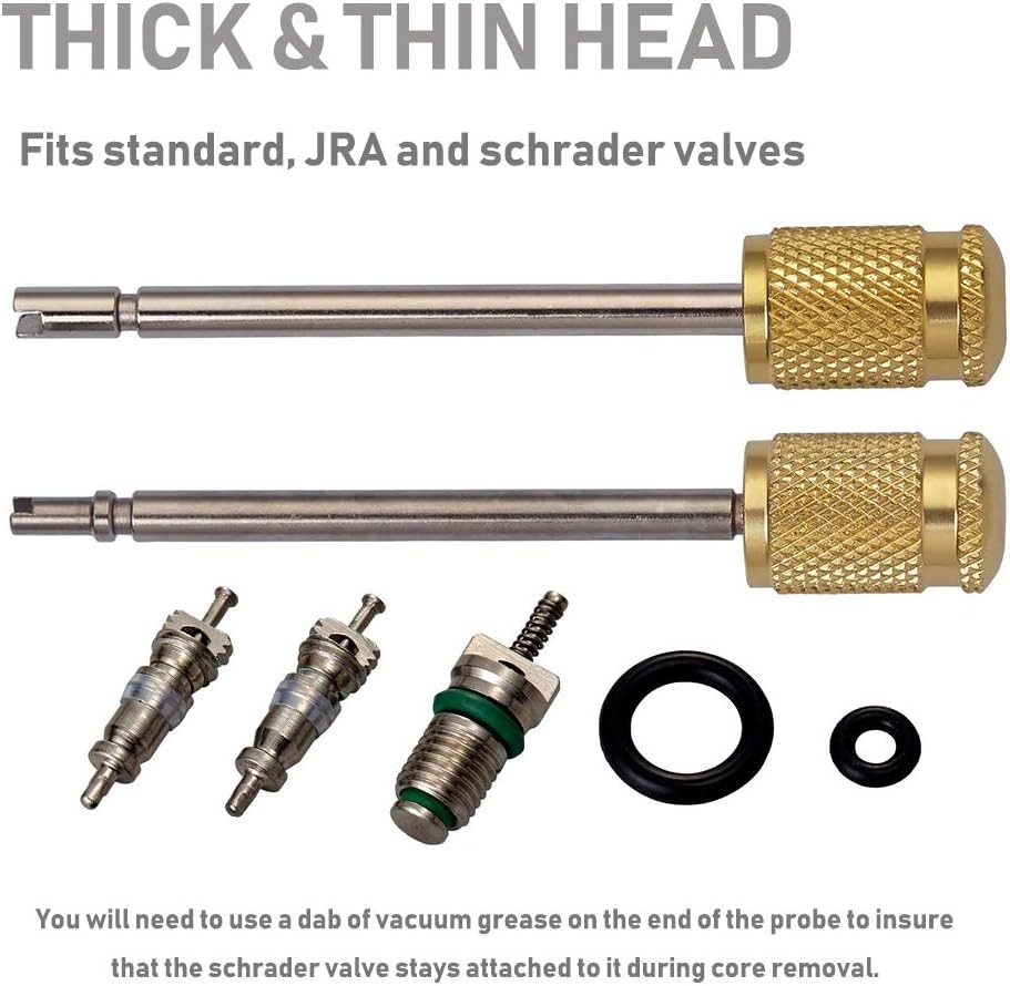 Automotive AC R134A R1234YF Valve Core Remover and Installer Tool Set, for St…