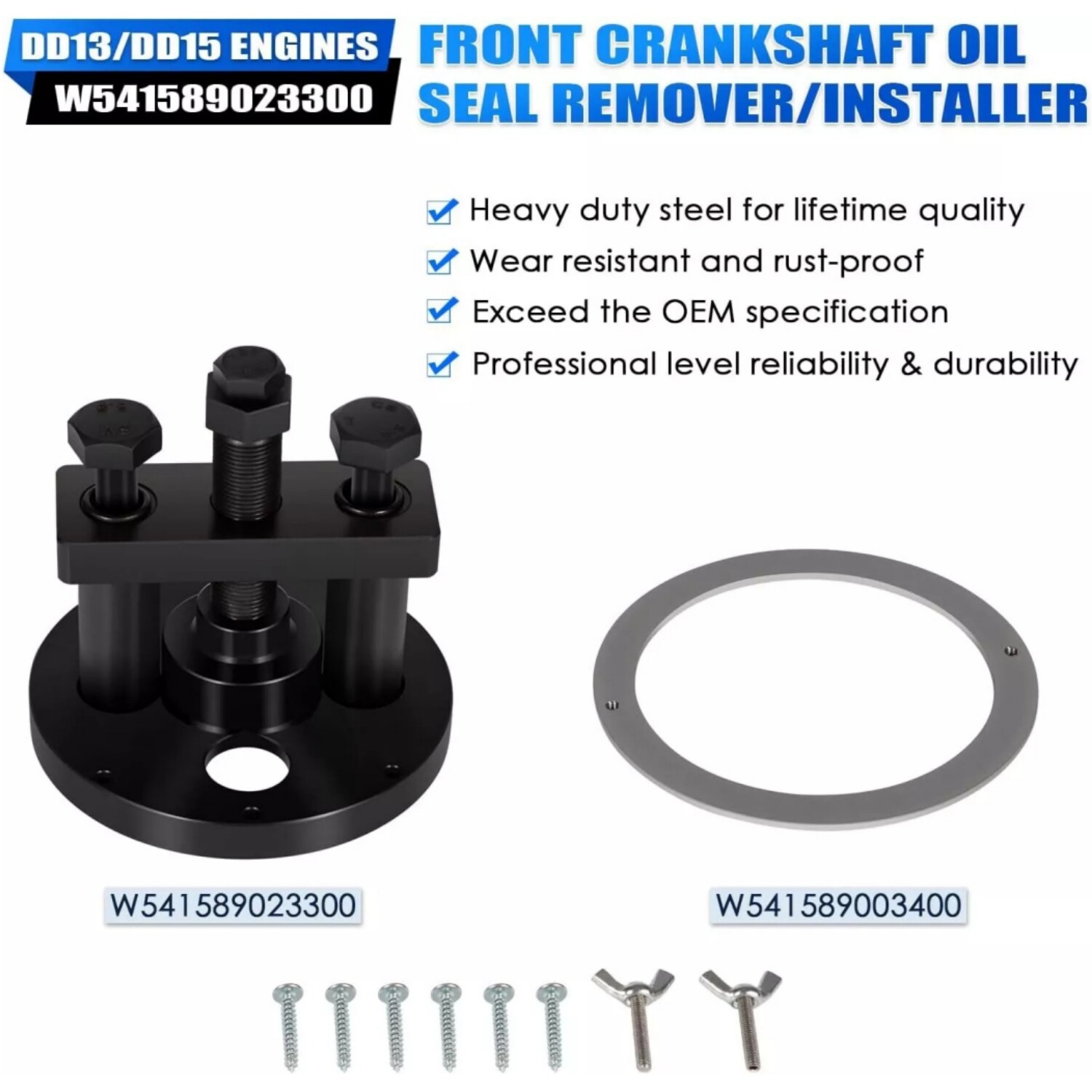 For Detroit DD13 DD15 Front Crankshaft Seal Remover Installer Tool W541589023300