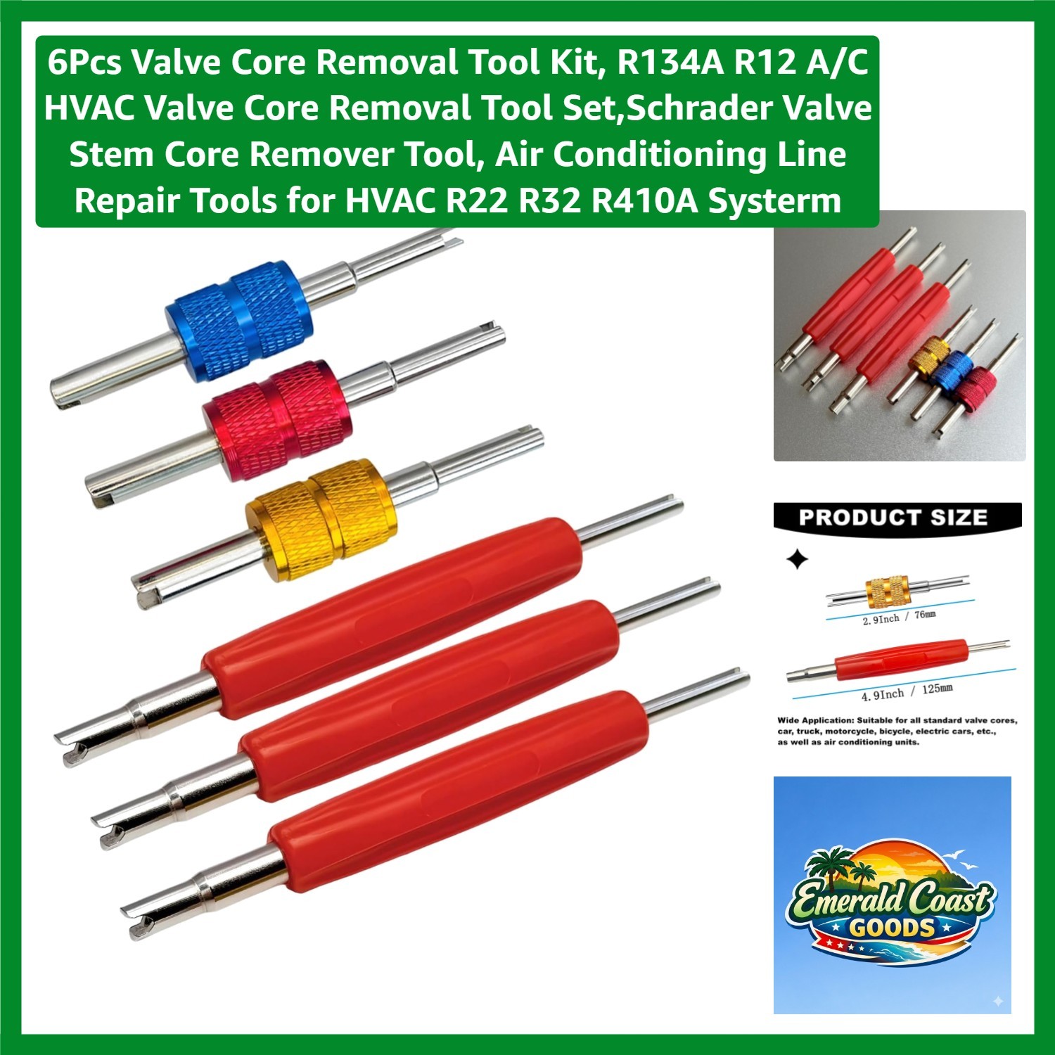 Professional Valve Core Removal Set for Efficient A/C & Vehicle Maintenance