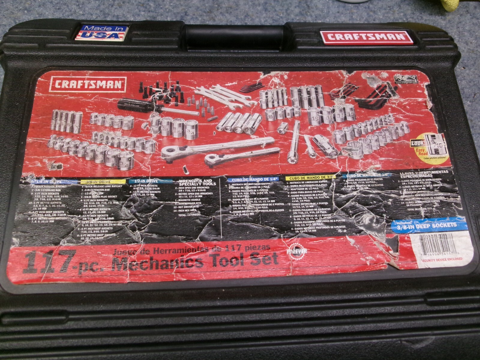 Craftsman USA 117 Piece Mechanic Tool Set with Case No 34117
