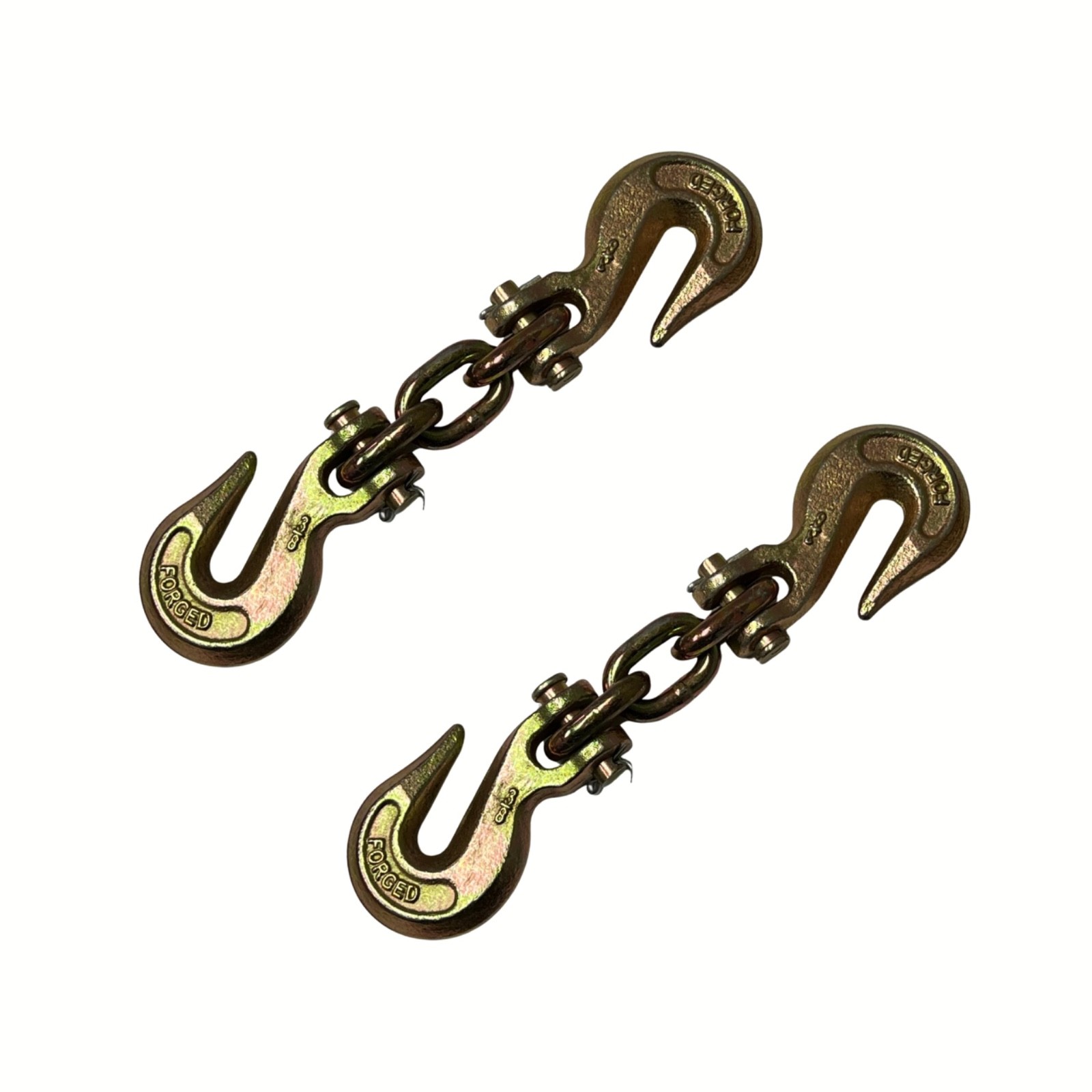 [2pc] 6 Ton Double Grab Hook Chain Joint | 5/16″ or 3/8″ Chain Compatibility