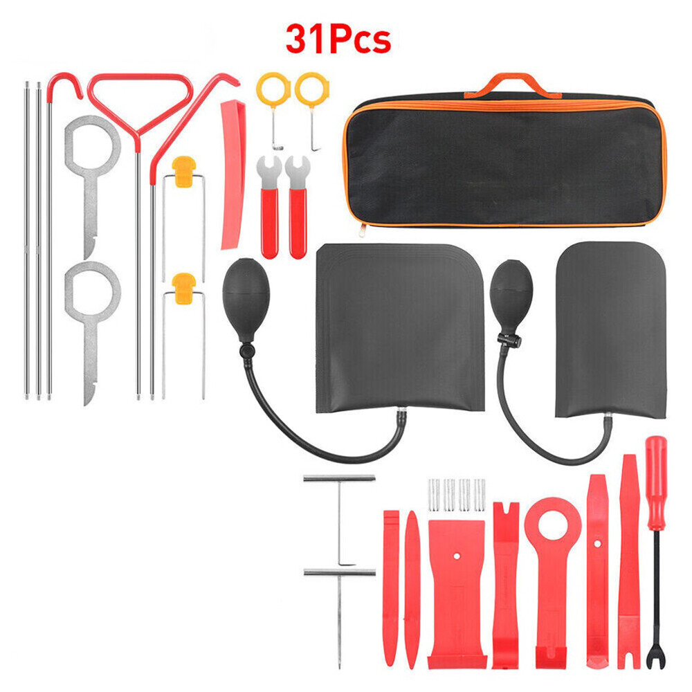 31Pcs Auto Car Window Door Emergency Open Unlock Lock Repair Tool Kits