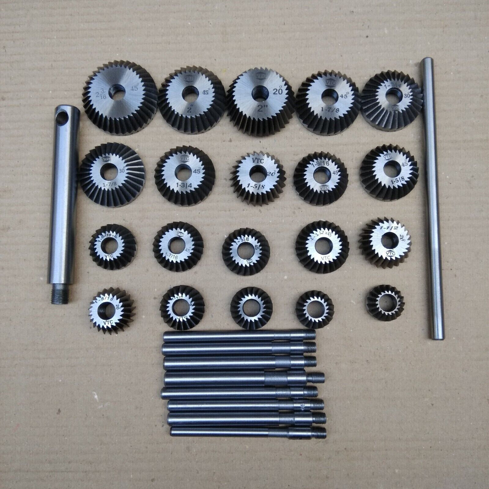 Valve Seat & Face Cutter Set Of 20 Pieces Carbon Steel Metal Box