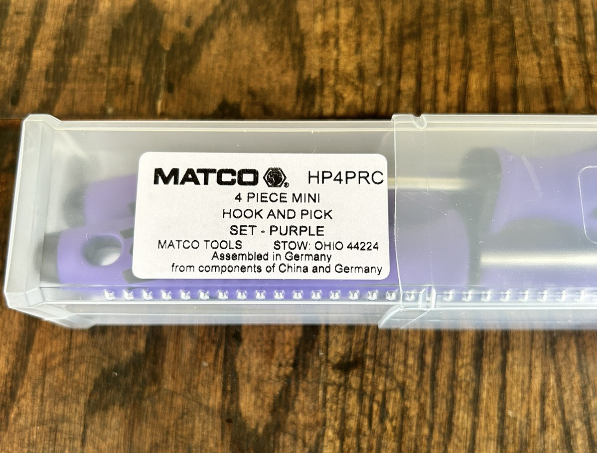 Matco Tools 4 Piece Hook and Pick Set Purple HP4PRC
