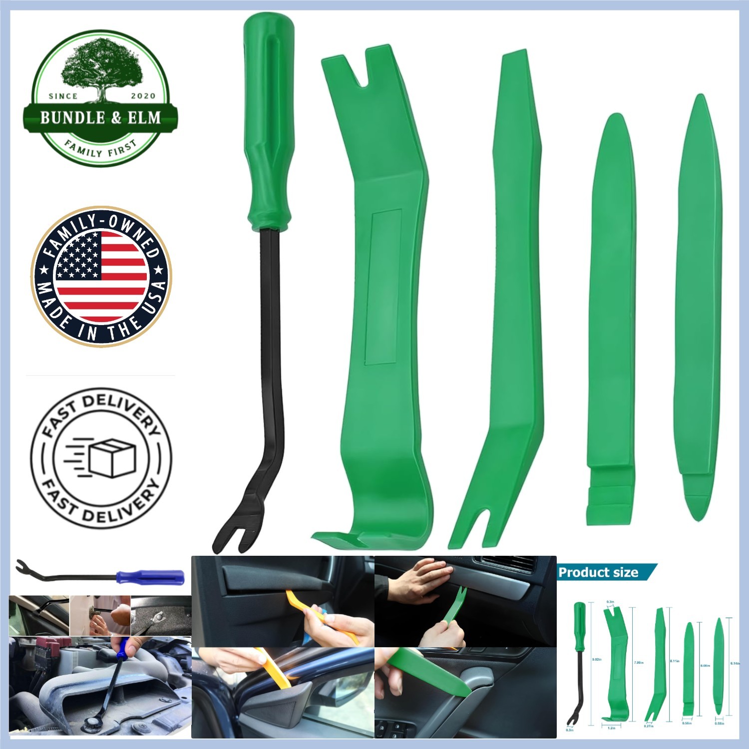 Lightweight Ergonomic 5-Piece Car Interior Removal Tools Set – Safe & Effective