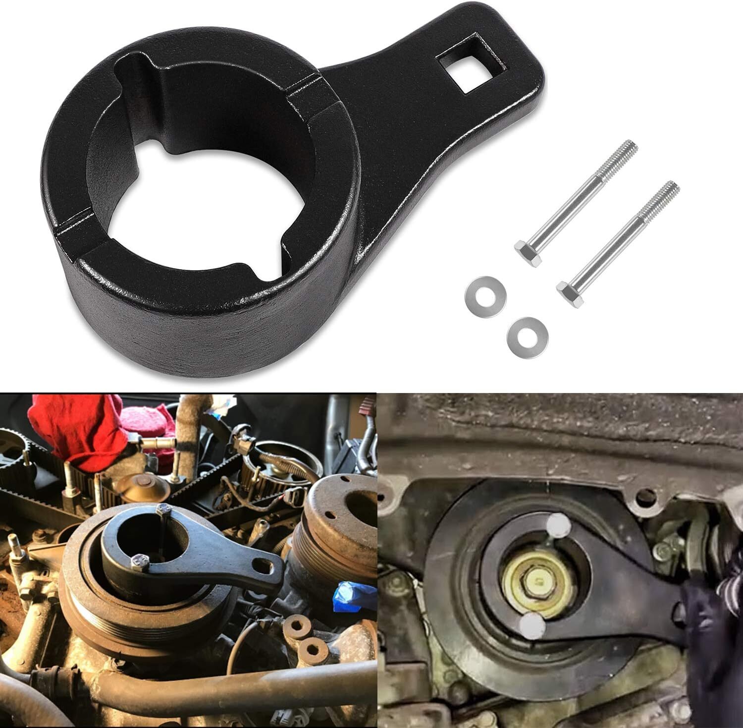 For Toyota Lexus Harmonic Damper Pulley Holding Tool Kit Crankshaft Crank Holder