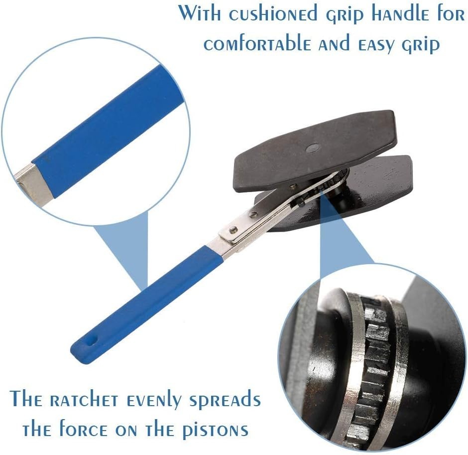 Car Ratchet Brake Piston Wrench Spreader Caliper Pad Install Tool Press Portable