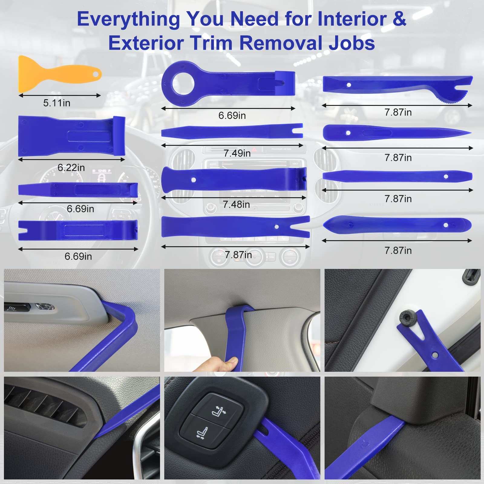 Trim Removal Tool Kit 250pcs Car Removal Tool Kit Pry Tool Set Auto Clip Pliers