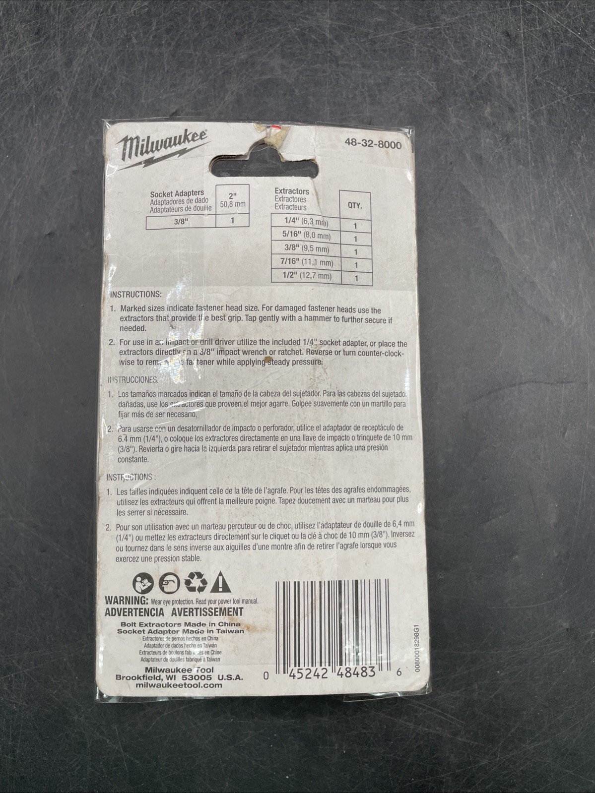 Milwaukee 6 Piece Impact Extractor Set 48-32-8000