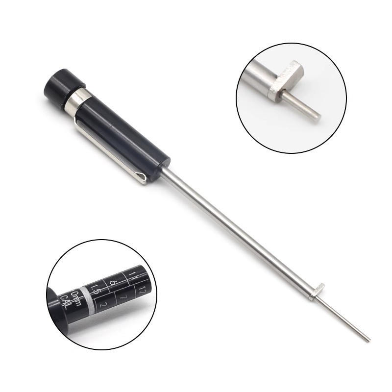 Car Brake Pad Thickness Measuring Pen Gauge Tool 6mm Base Plate With Scale
