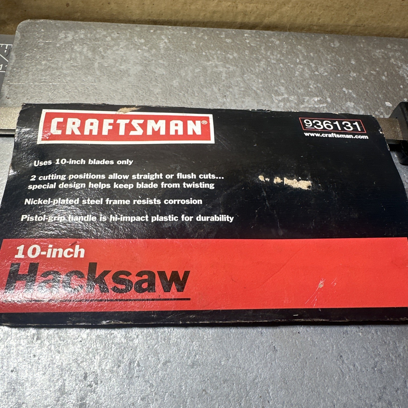 NOS Sears 36131 Craftsman 10” Hacksaw Saw 36131 Straight or Flush Cut Made USA