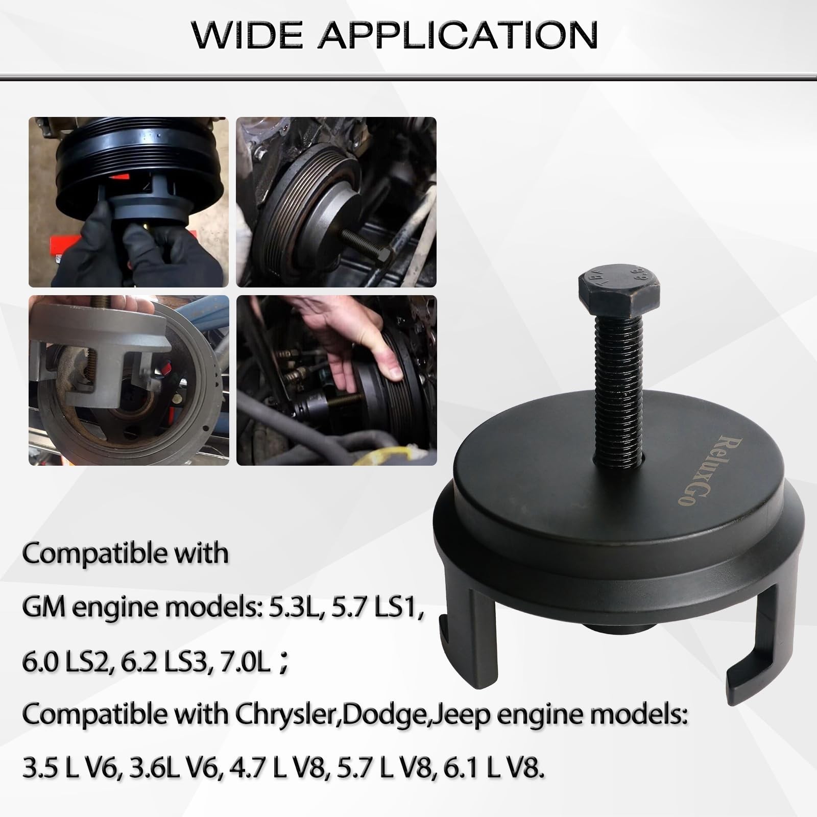 Harmonic Balancer Puller for GM LS Crank Pulley Puller 25264 Engine Removal Tool