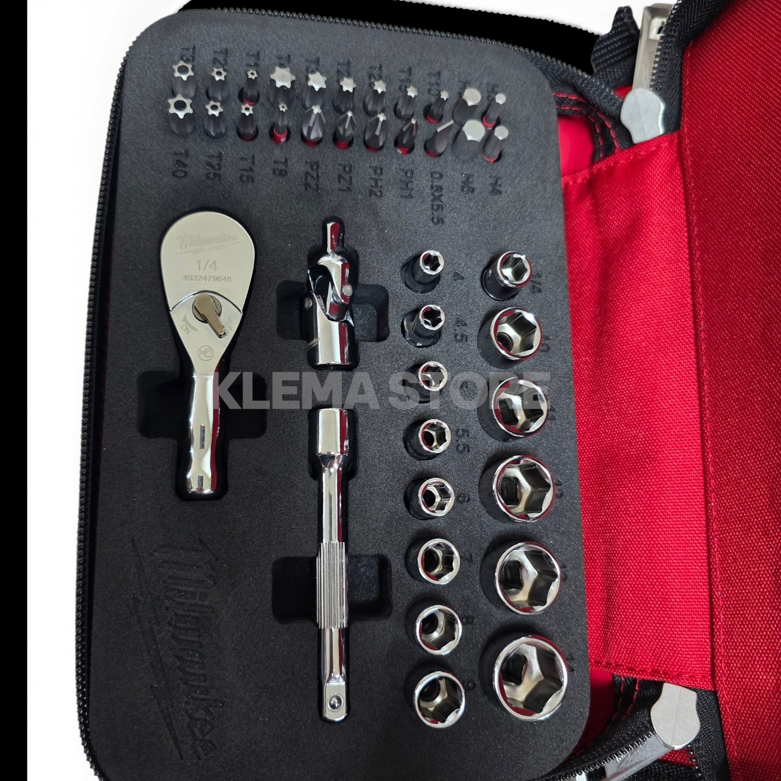 Milwaukee 4932492672 1/4in. Compact Ratchet Set 39 PC