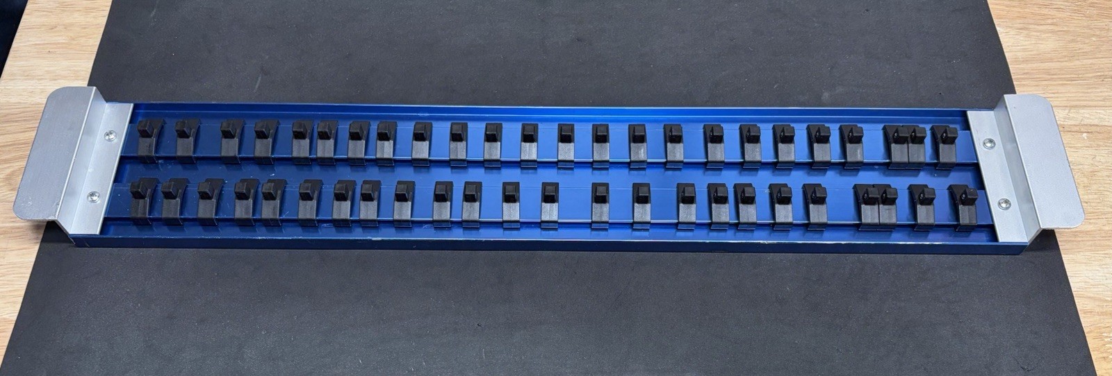 Mac Tools 1/4″ BLUE 48pc Socket Tray Rack Holds Shallow & Deepwell Sockets