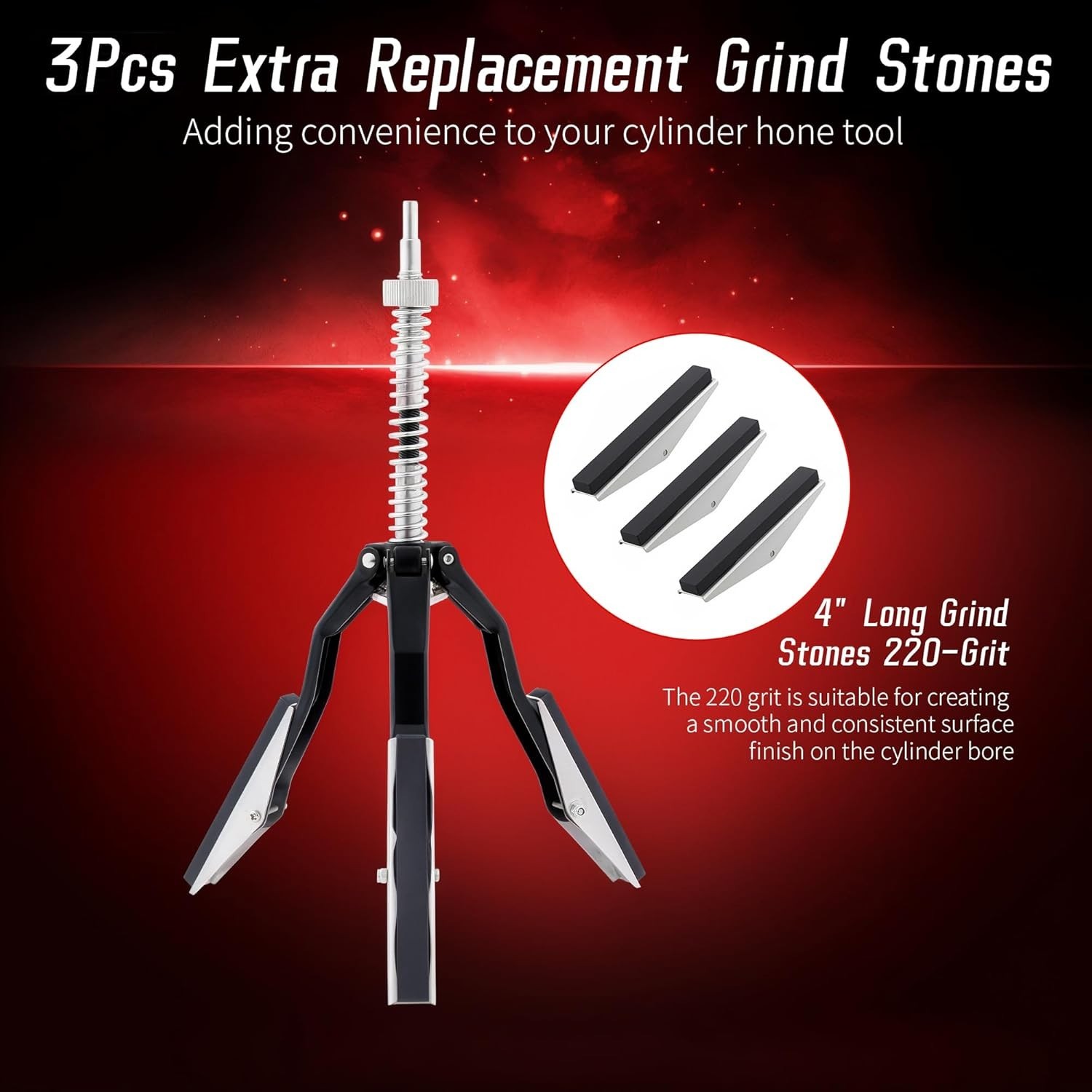 Cylinder Hone Tool Adjustable Engine Honing Tool for 2 to 7 Inch Cylinders