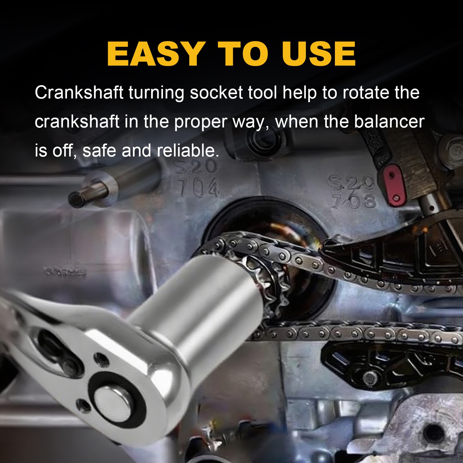 Crankshaft Socket 201 Stainless Steel for Subaru Forester Impreza 12-17 FB & FA