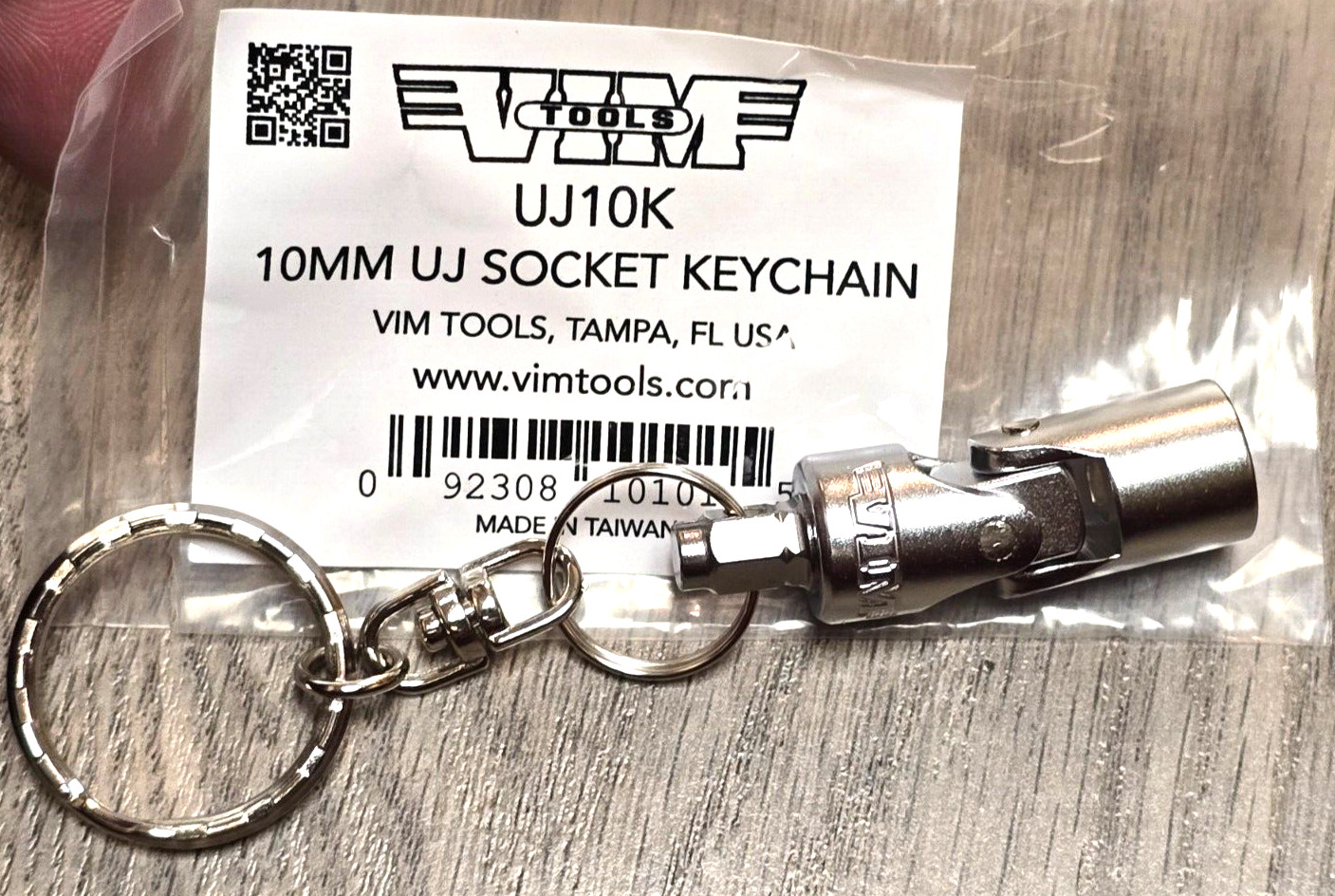 Vim Tools 10mm Flex Socket Keychain, 1/4″ dr. Never be without your 10mm! #UJ10K