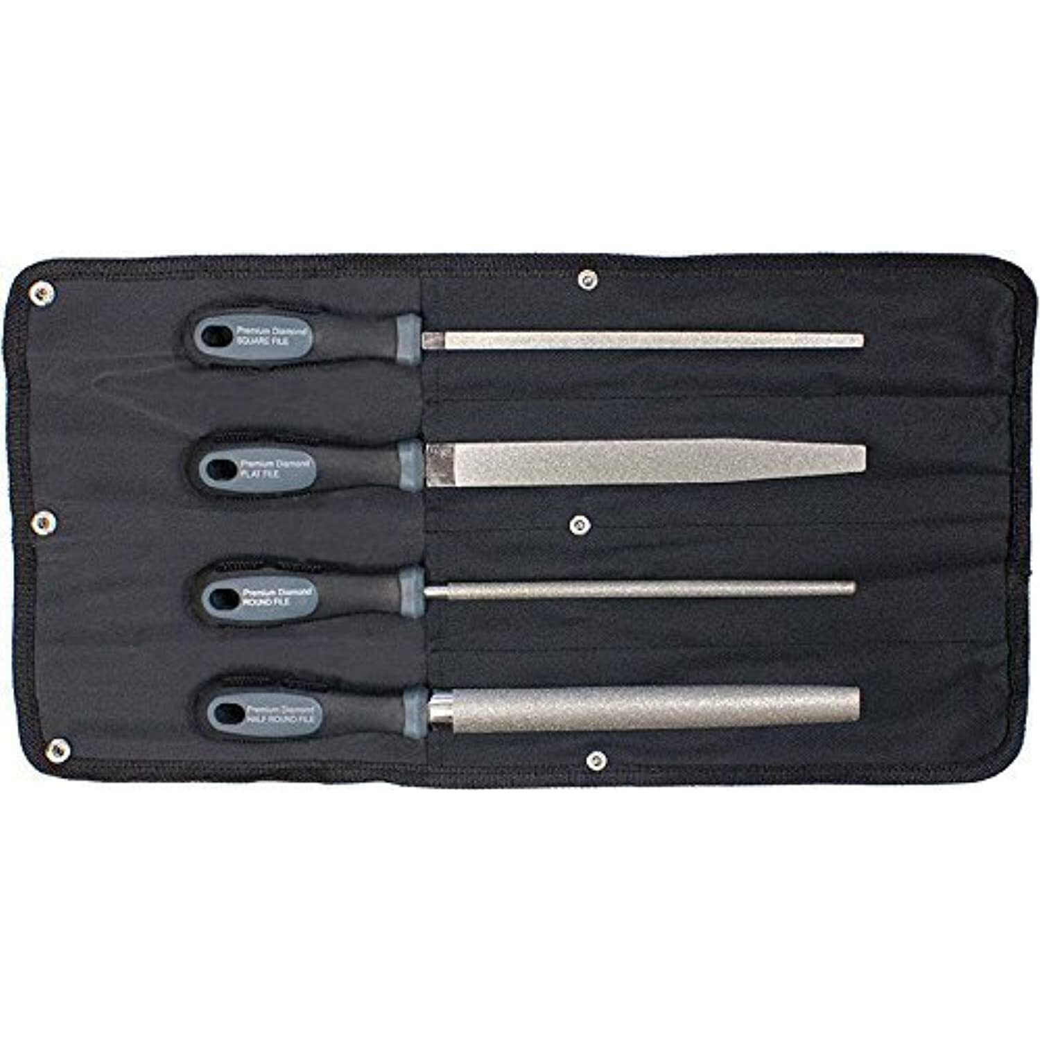 Innovative Products Of America-8108 8″ Diamond File Set – Black and Silver