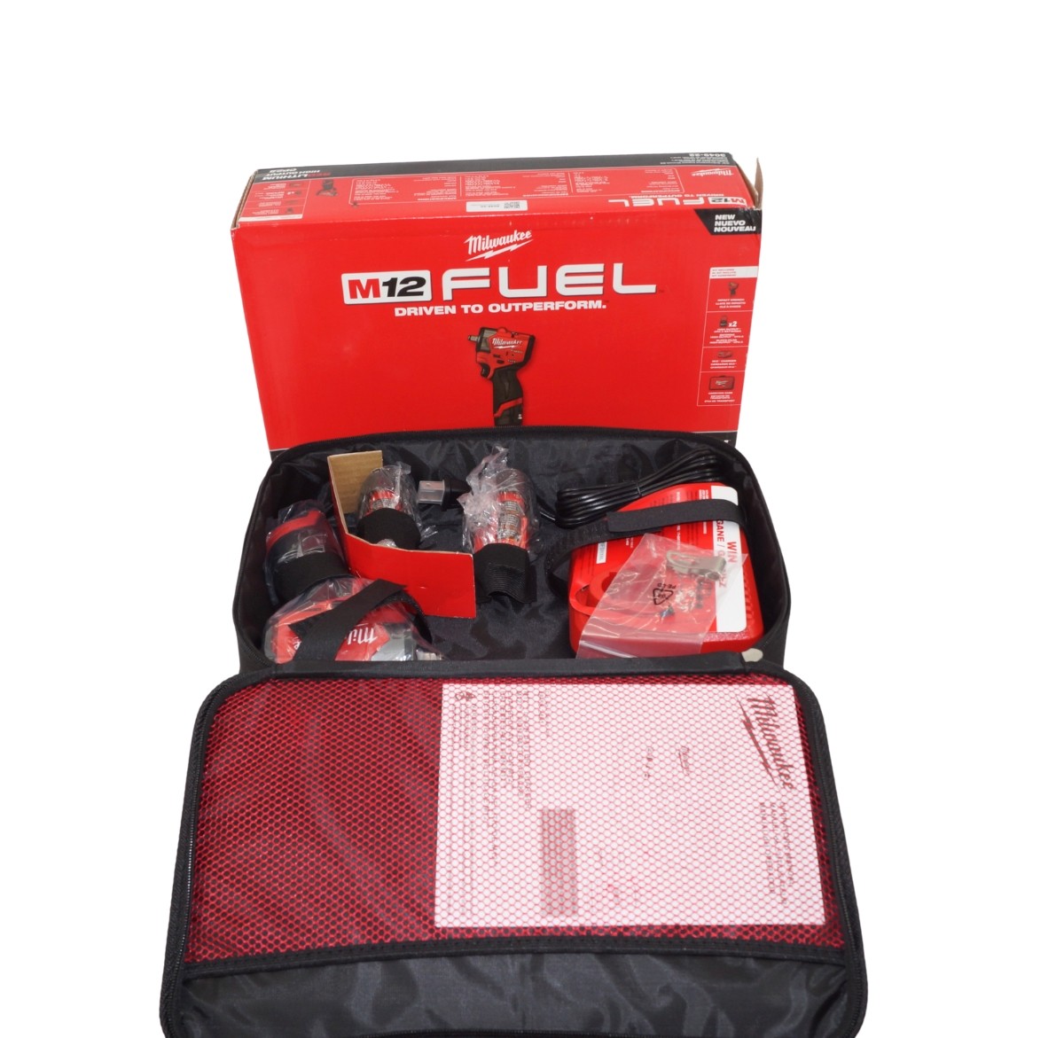 Milwaukee Tool M12 FUEL 3/8 Inch Subcompact Impact Wrench 2 Battery Kit 3049-22