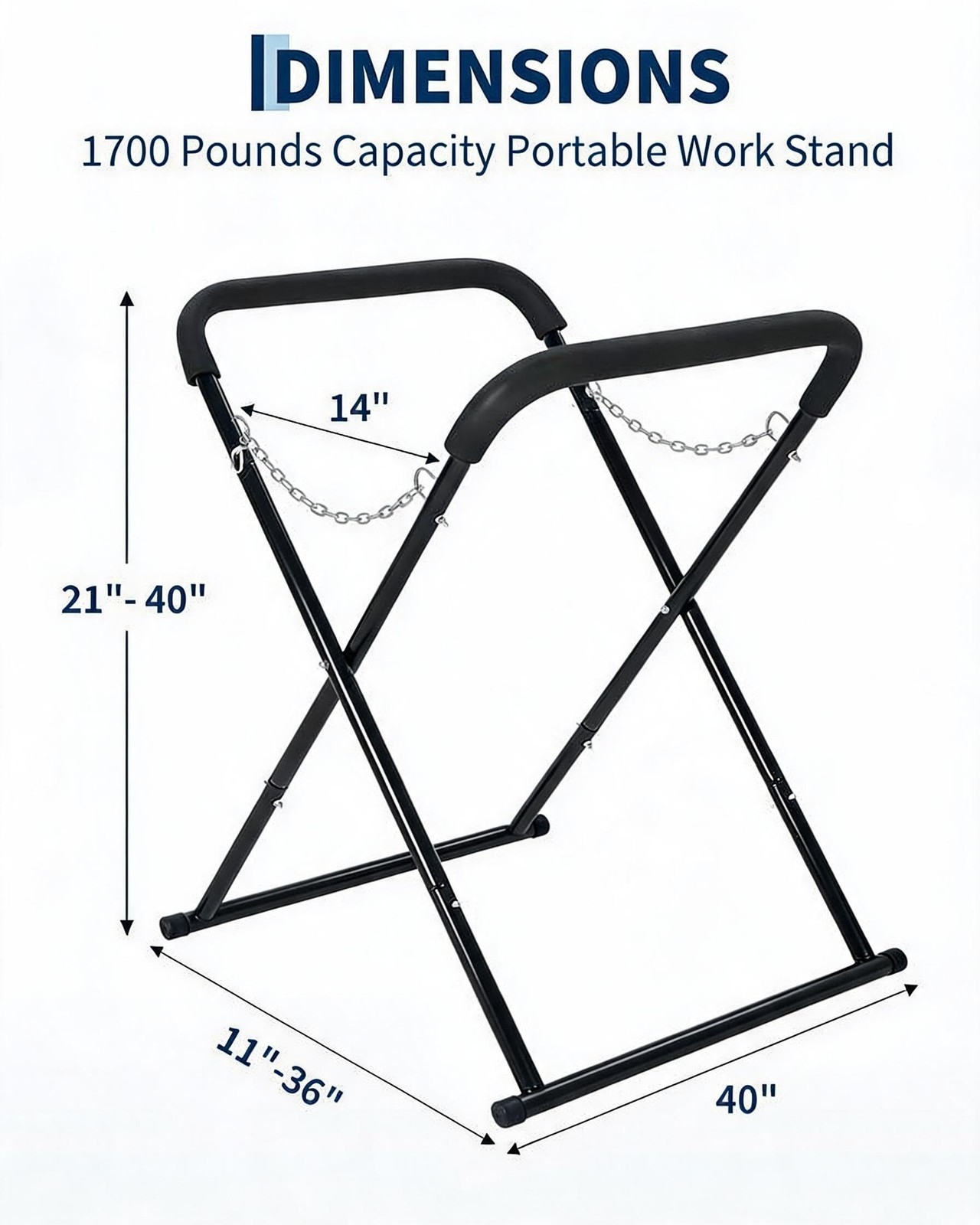 2/4 pack Portable 500LB Capacity Folding Work Bench Stand for Garage,Automotive