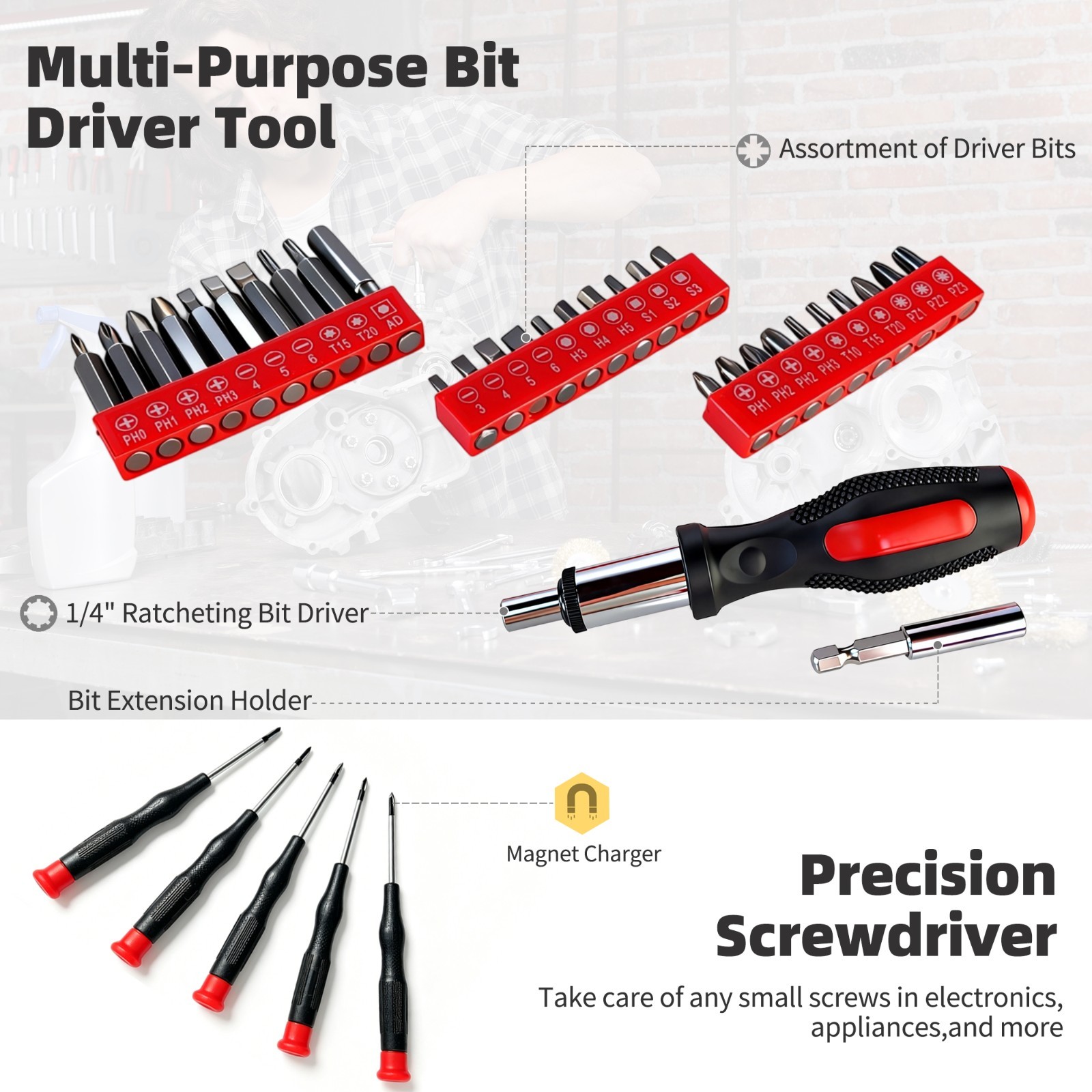 436PCS Stainless Steel Socket Wrench Tool Set for Home Auto Repairs