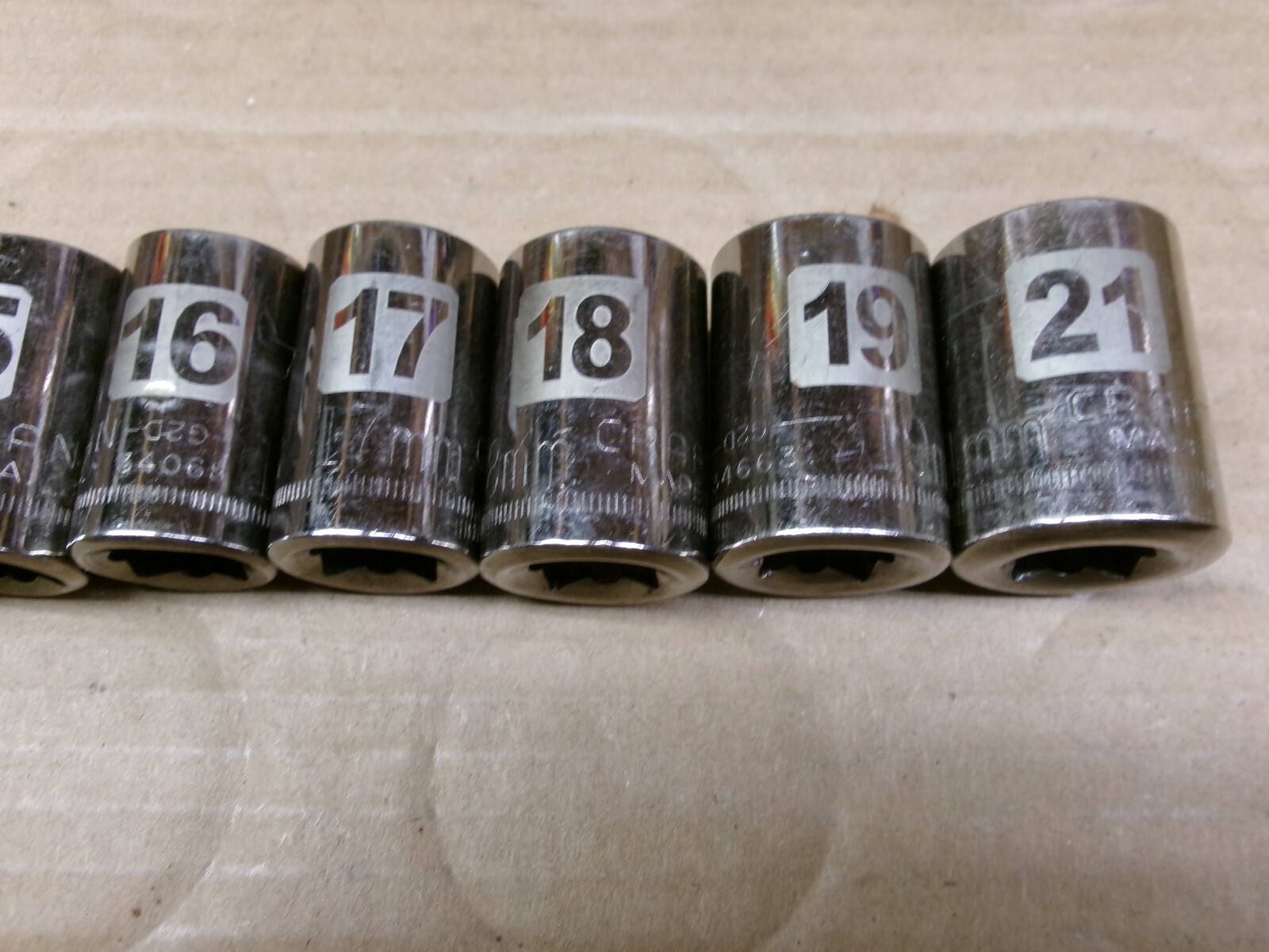 Craftsman USA 9 Piece 1/2″ Drive Metric 12-Point Easy Read Socket Set / Lot