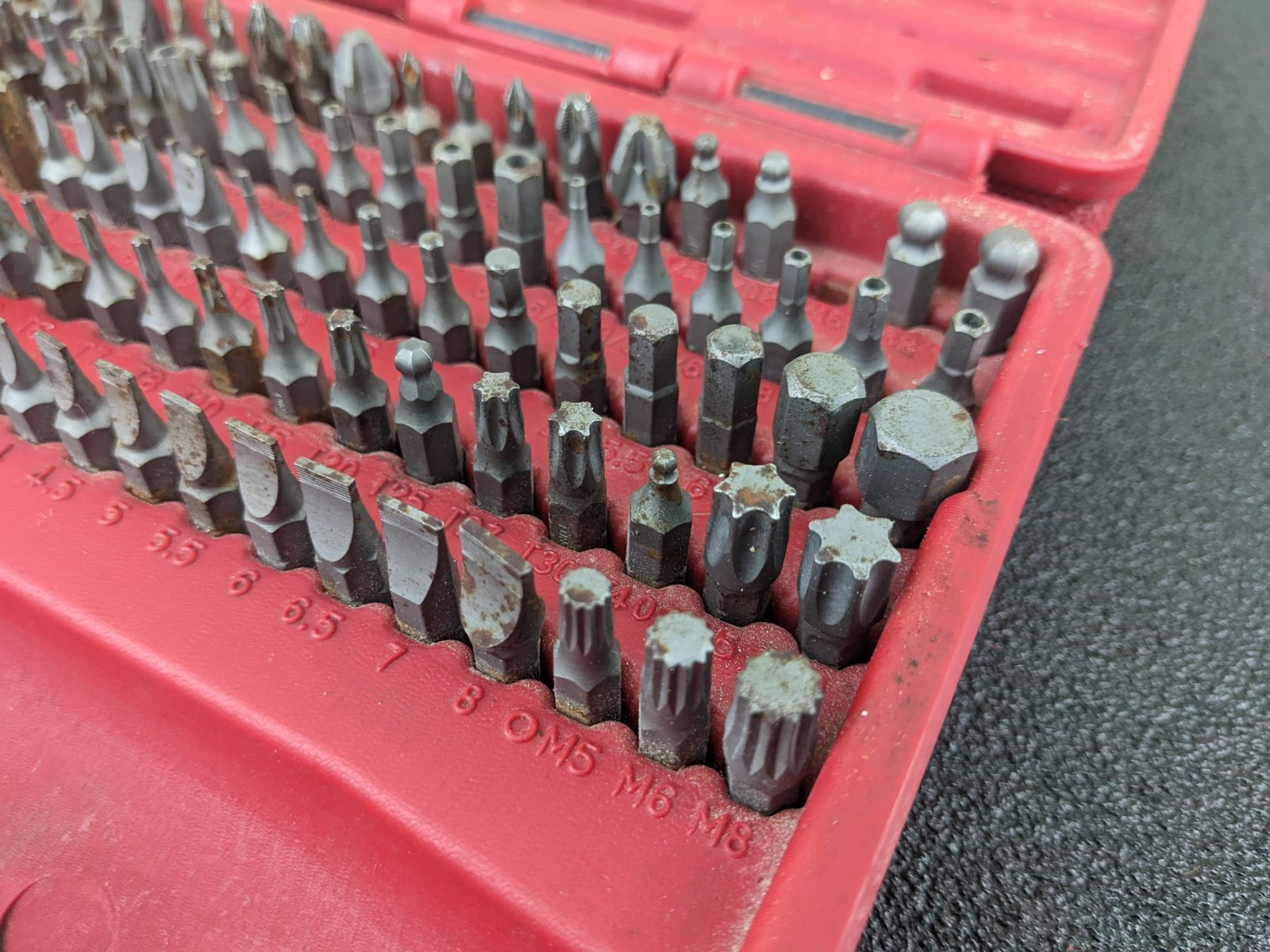 #bp375 Mac Tools Mac-Grip Ratcheting 1/4” Hex Bit Set SBDR123SA for Screwdriver