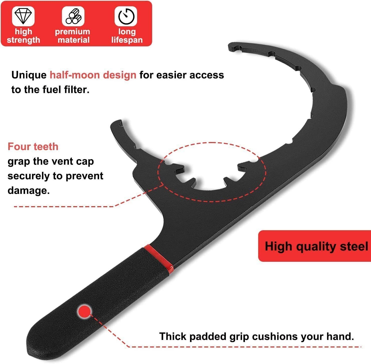 For 6″ Davco Filter Separator Tool 61110 Diesel Fuel Filter Wrench for Kenworth