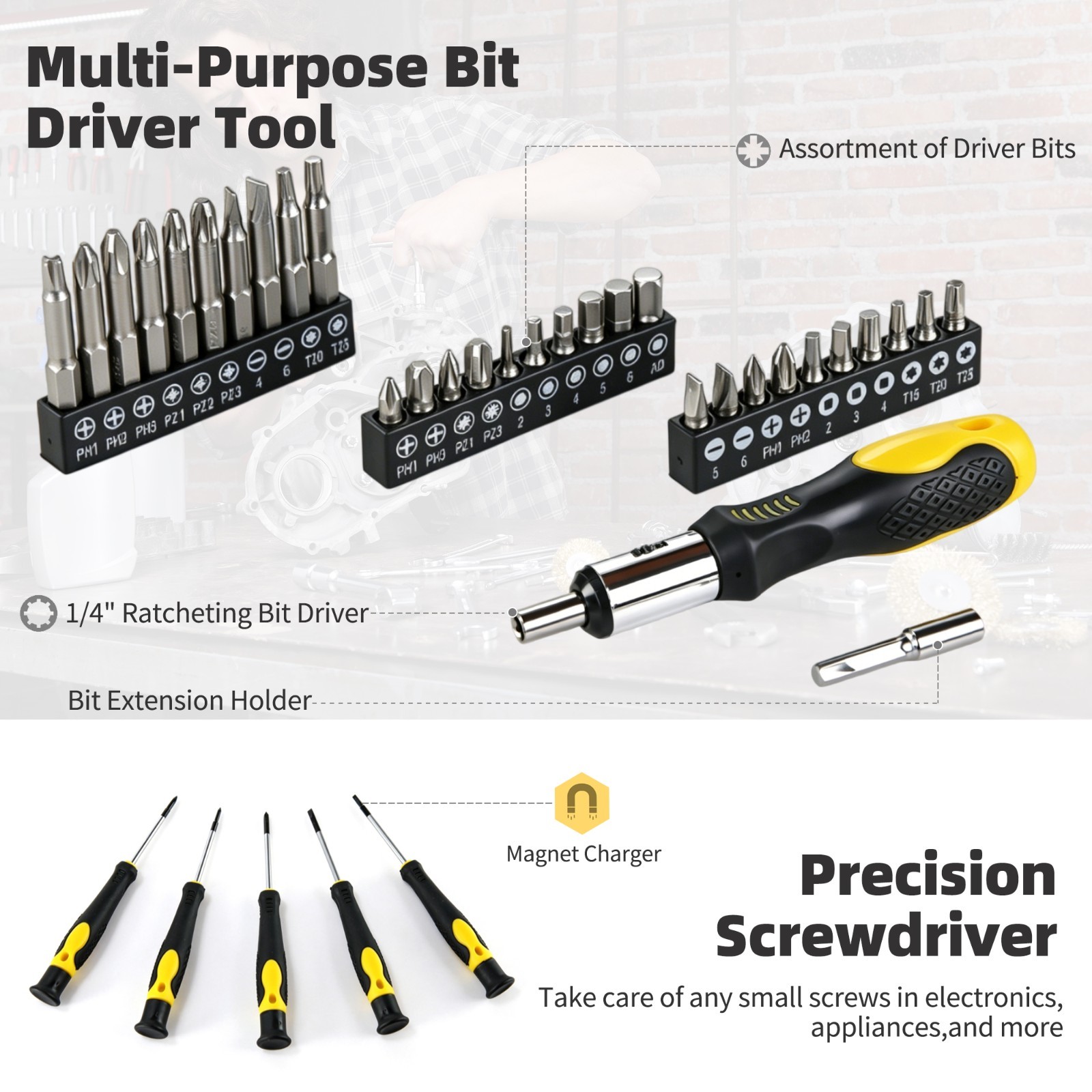 436PCS Stainless Steel Socket Wrench Tool Set for Home Auto Repairs