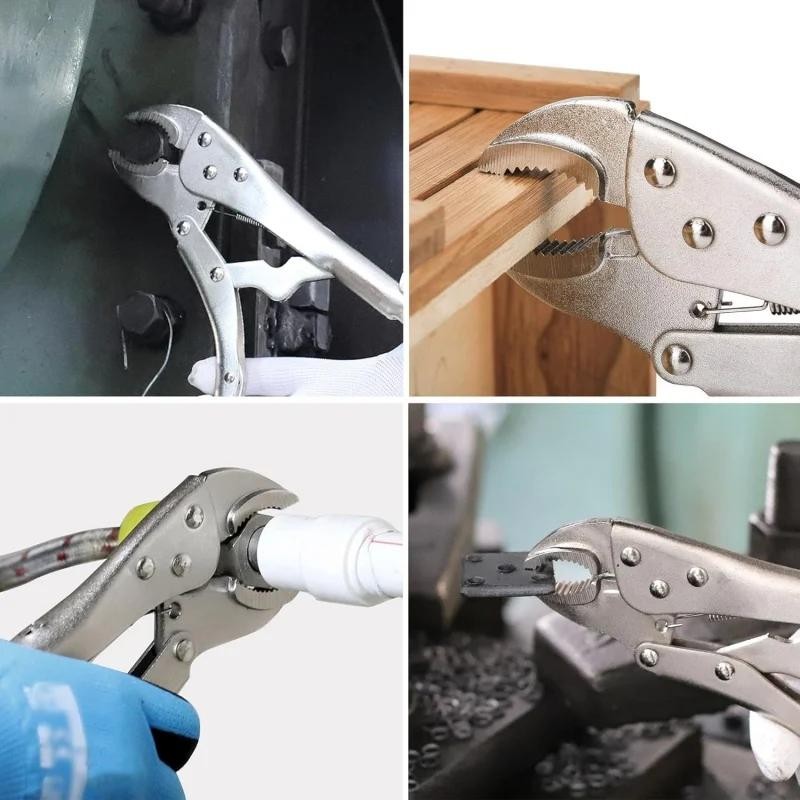 Powerful Locking Pliers 5/7/10″ Curved Jaw Pliers Heavy-duty Pressure Pliers