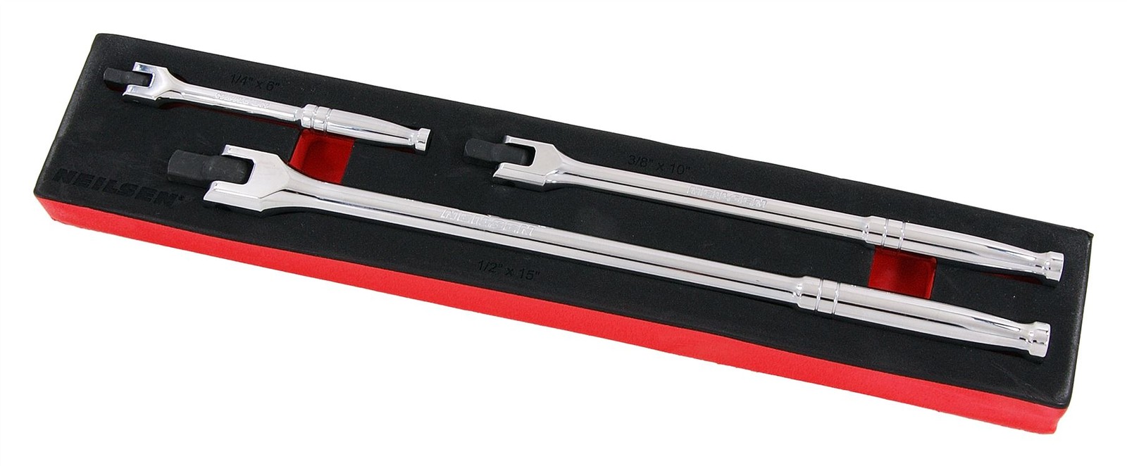 3pc Flexi Head Knuckle Breaker Bar Set 1/4″ 3/8″ & 1/2″ Drive