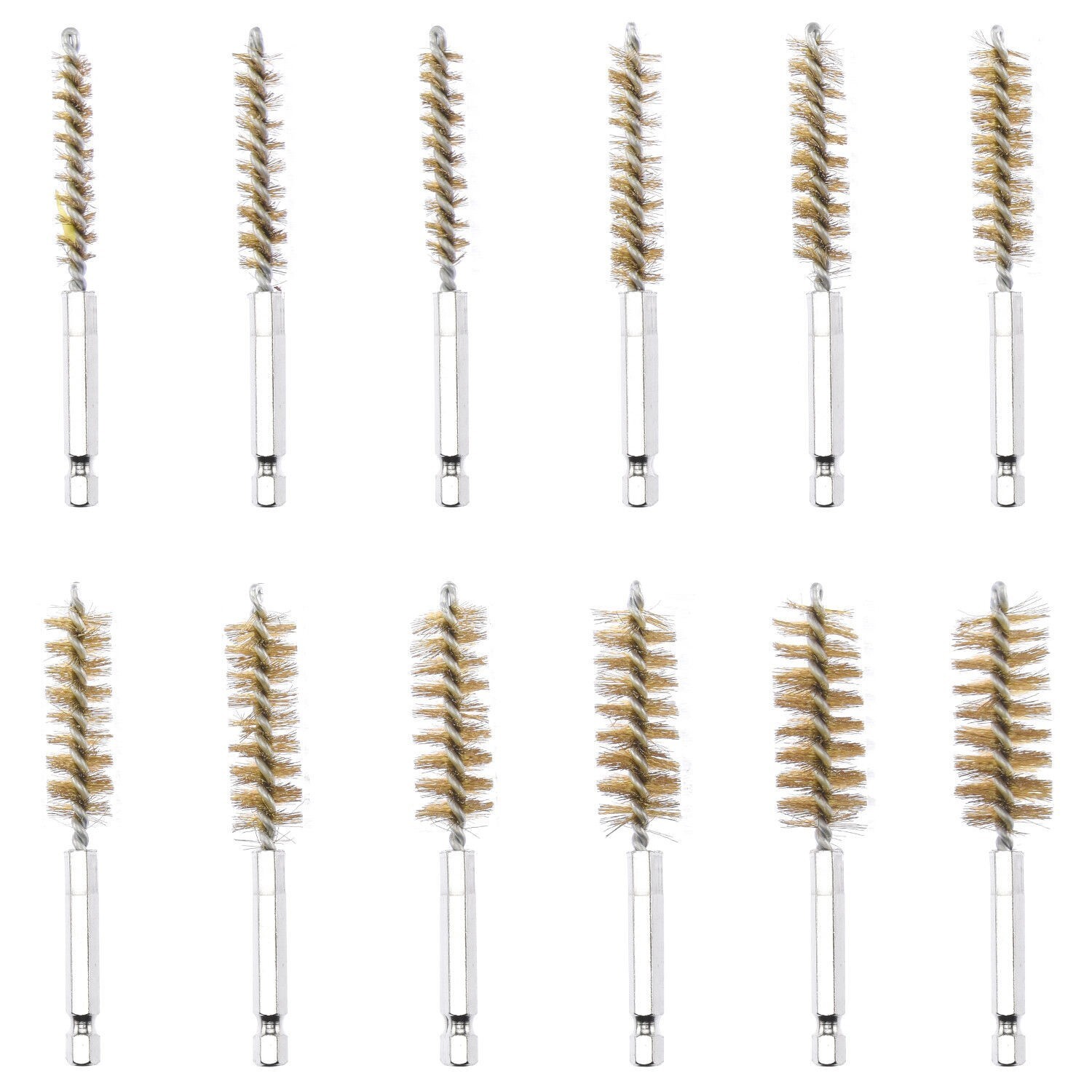 38 PC Automotive Tube Brushes set w/ 1/4 in Hex Shank Engine Cleaning Tool