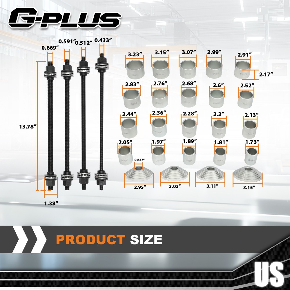 28Pc Press Pull Sleeve Kit Fits Car LCV Bearings Seals Garage Tool