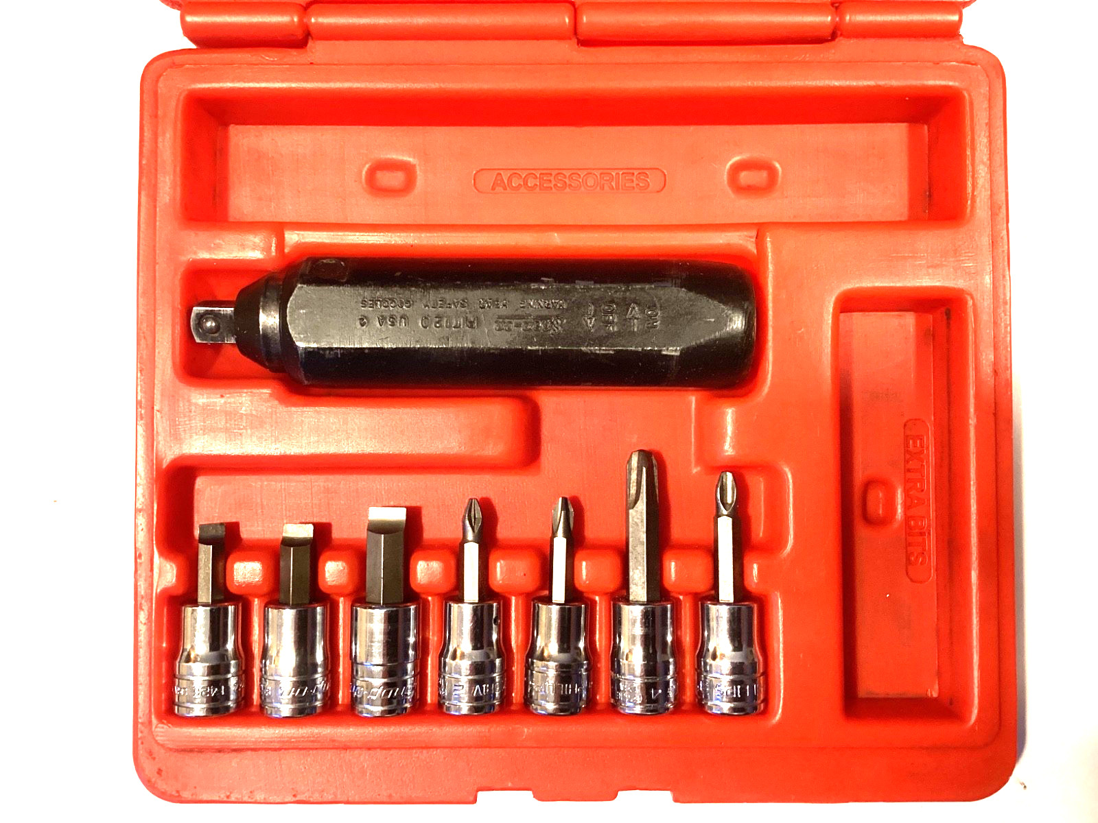 Snap On USA 208EPIT 8 Piece 3/8” Drive Impact Socket Driver Set With Case NICE