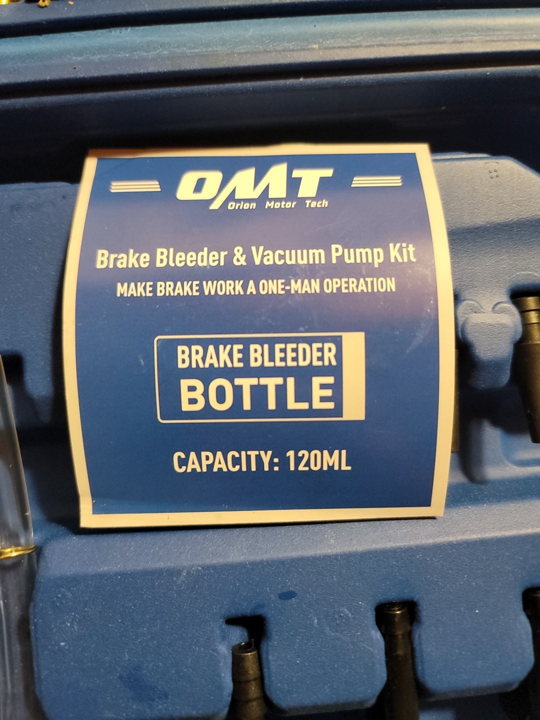 Brake Bleeder Kit Vacuum Pump Tester Tool Set w Case Automotive Bleeding System