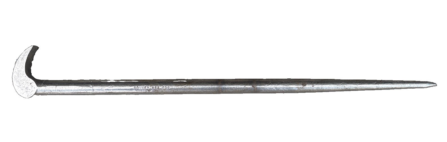 Vintage Bonney USA C39 15 Inch Long Rolling Head Pry Bar Lady Foot C-39 15”