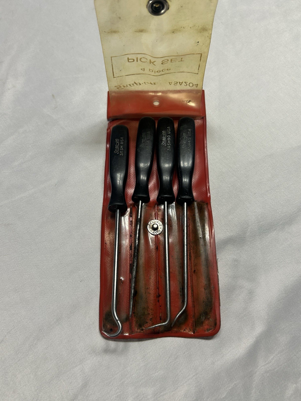 Snap on ASA204 4pc Black Hard Handle Mini Pick Set USA