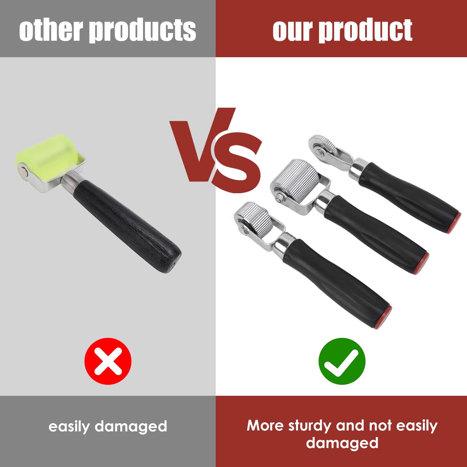 3 Pack Car Sound Deadening Roller Installation Tool Interior Accessories