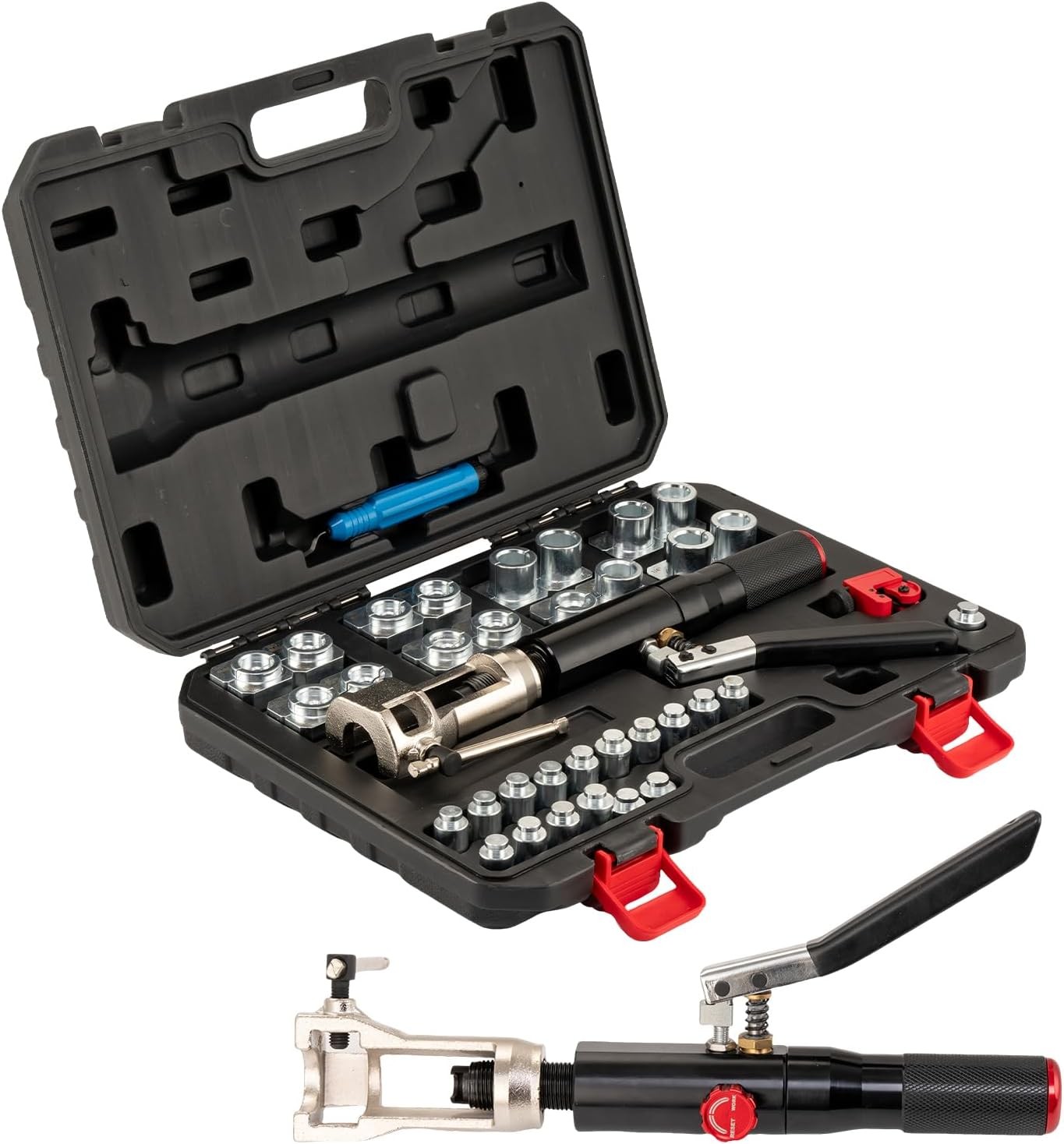 🔥Professional Hydraulic Brake Line Flaring Tool Kit, 33PCS, 45° Double & Single
