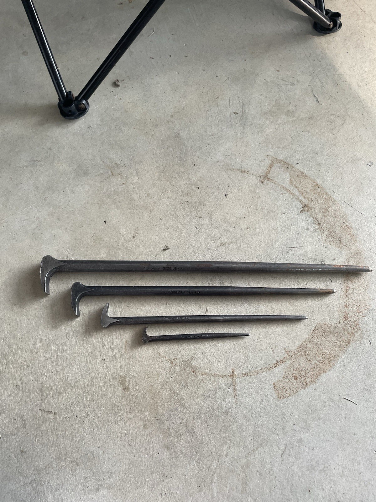Snap-On PBS704 Heel Bar (Lady-foot) Prybar Set 6″ 12″ 16″ 20″ long