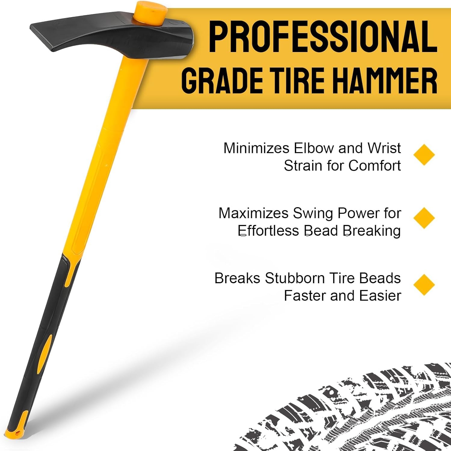 Heavy Duty Tire Bead Breaker Wedge Duck Billed 36 in Tire Hammer for Tire Remova