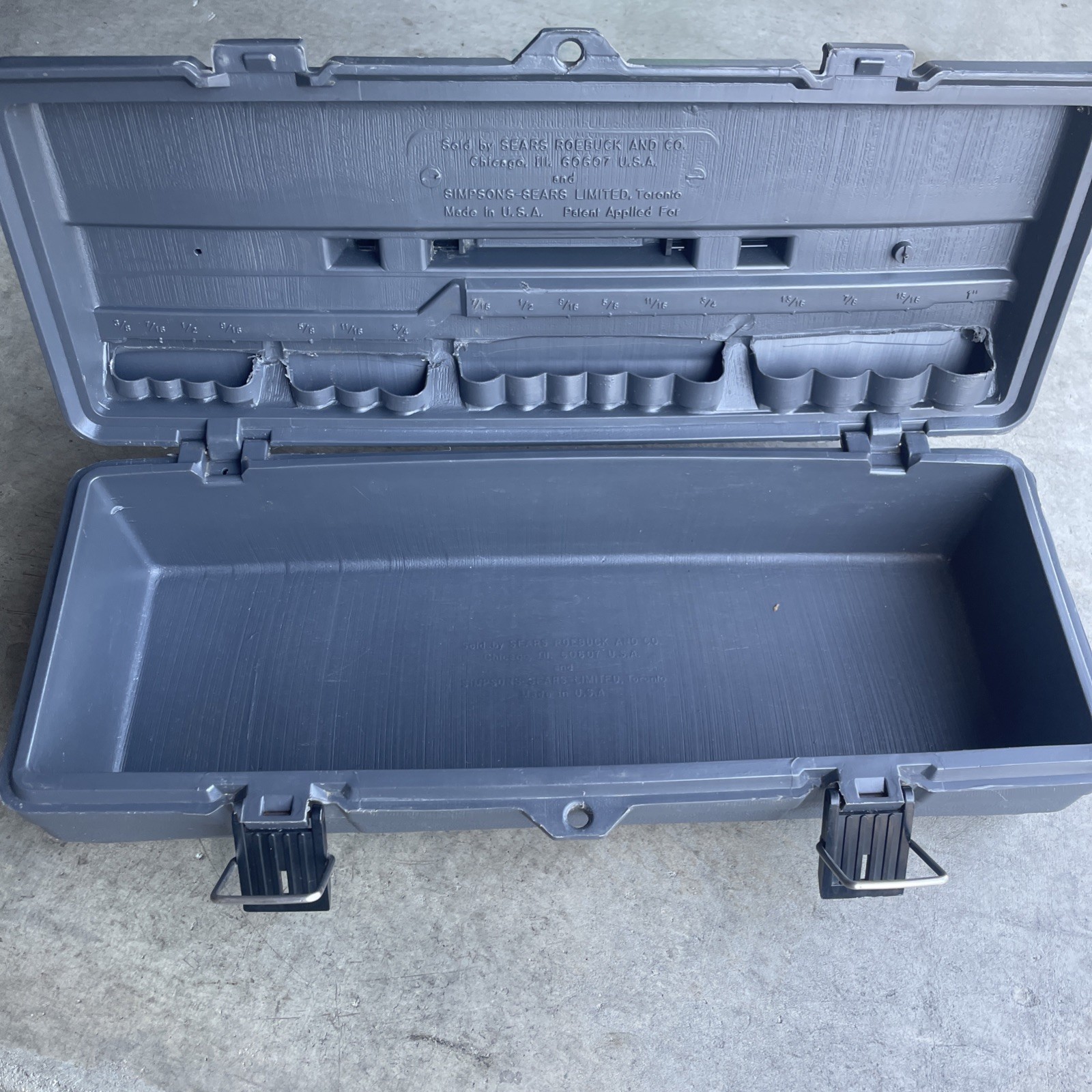 Vintage Craftsman USA 20″ Permanex Truck Box w/ Built in Socket Holders