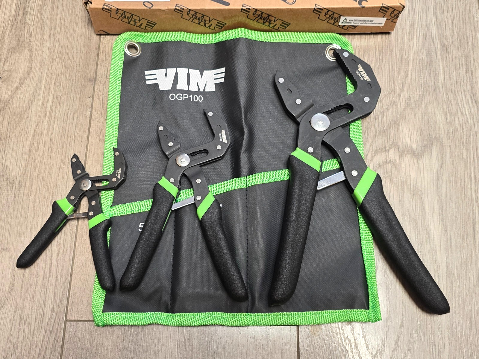 VIM Tools 3pc Orca Grip Automatic Self-Adjusting Pliers Set 5″, 7″ & 10″ #OGP100