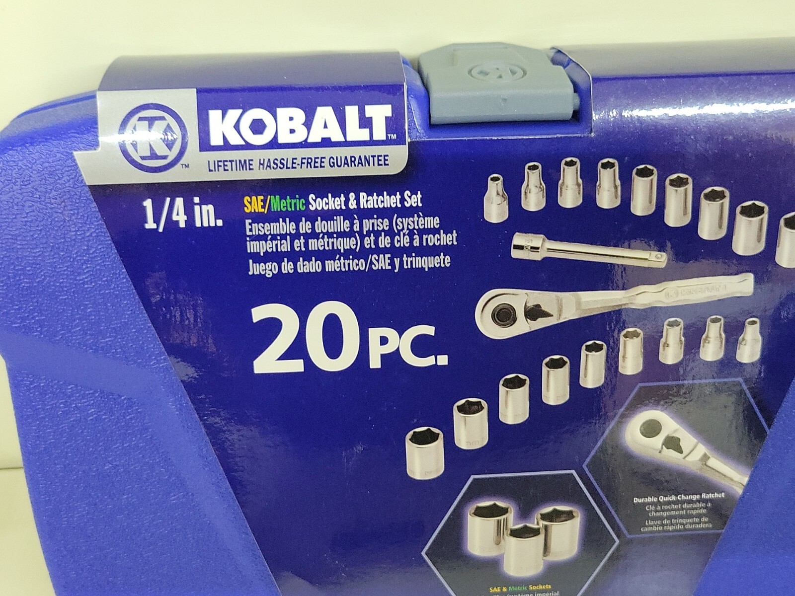 Kobalt 20 PC 1/4″ Drive Metric SAE Socket Ratchet New Old Stock 266590 USA MADE