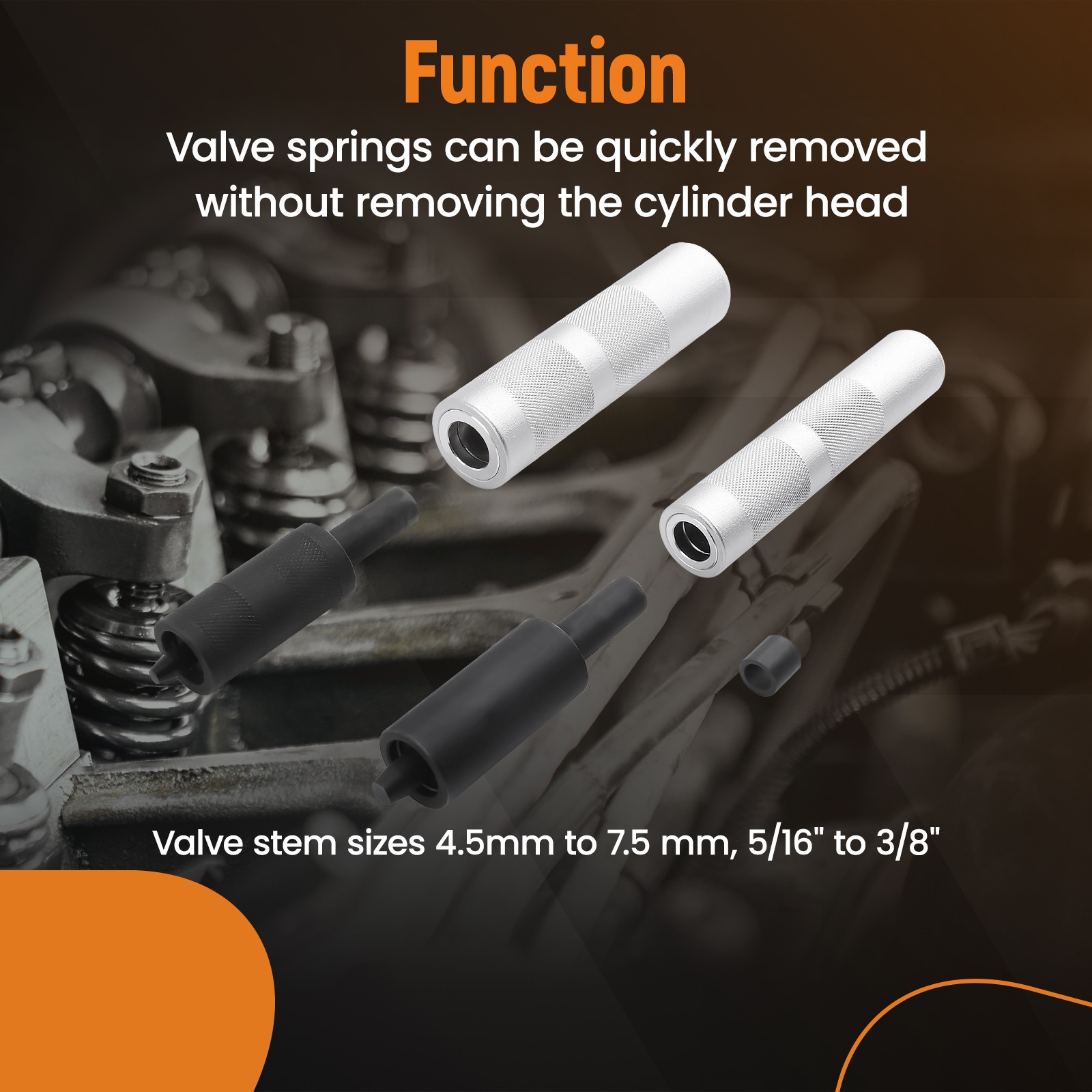 Valve Retainer Stem Seal Removal & Installation Tools for Overhead Engines