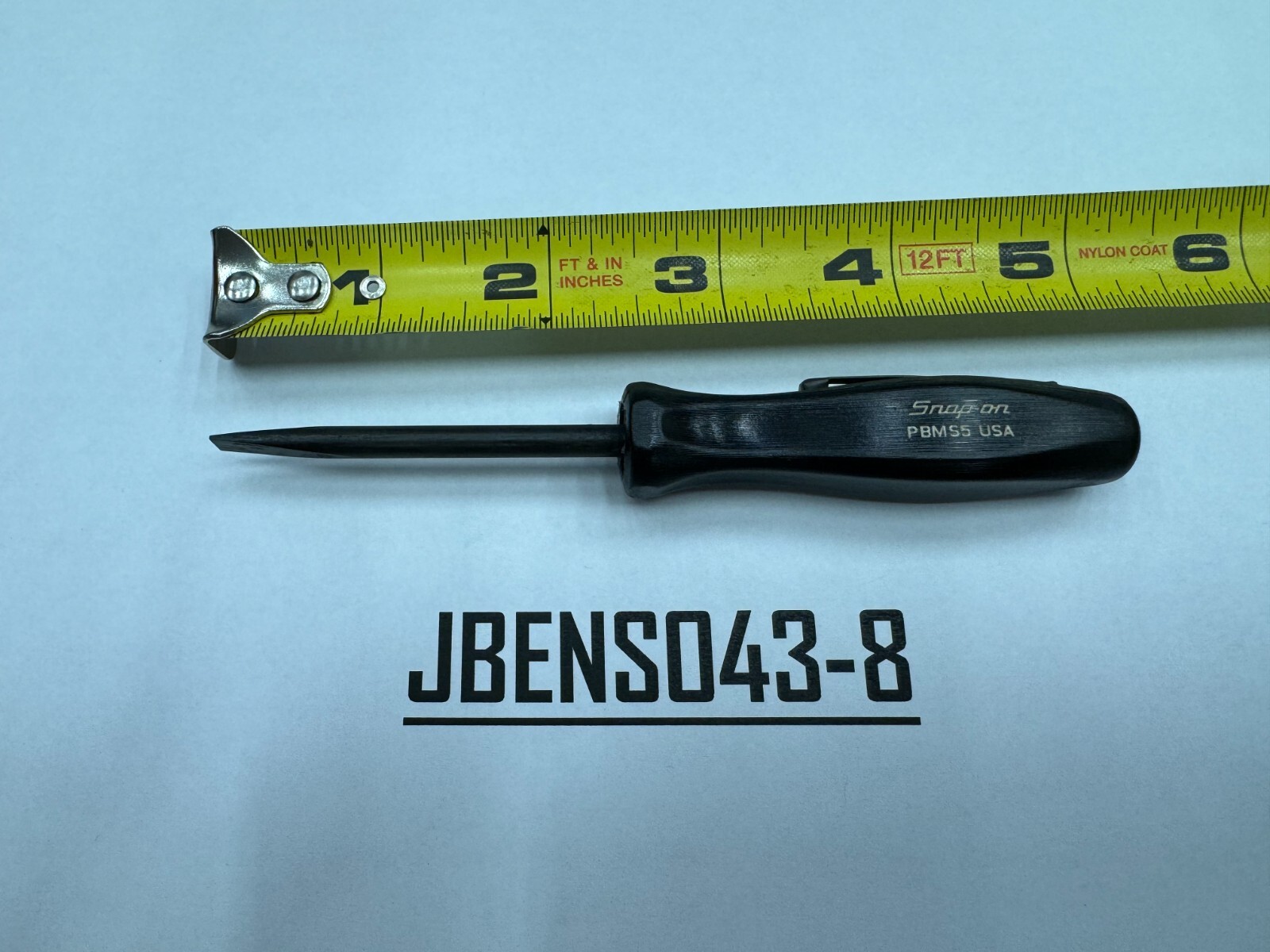Snap-on Tools USA NEW BLACK 5″ Length Straight Mini Pocket Prybar PBMS5